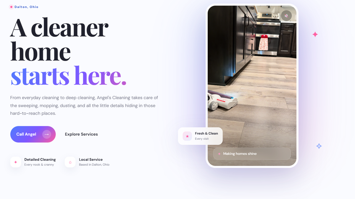 Angel MC Cleaning website thumbnail